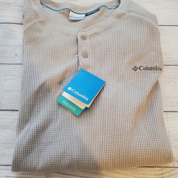 Columbia Other - NWT Columbia crew neck long sleeve tan waffle shirt.  Size XXL.